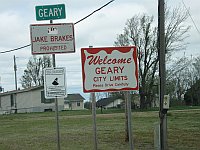 USA - Geary OK - Sign (19 Apr 2009)